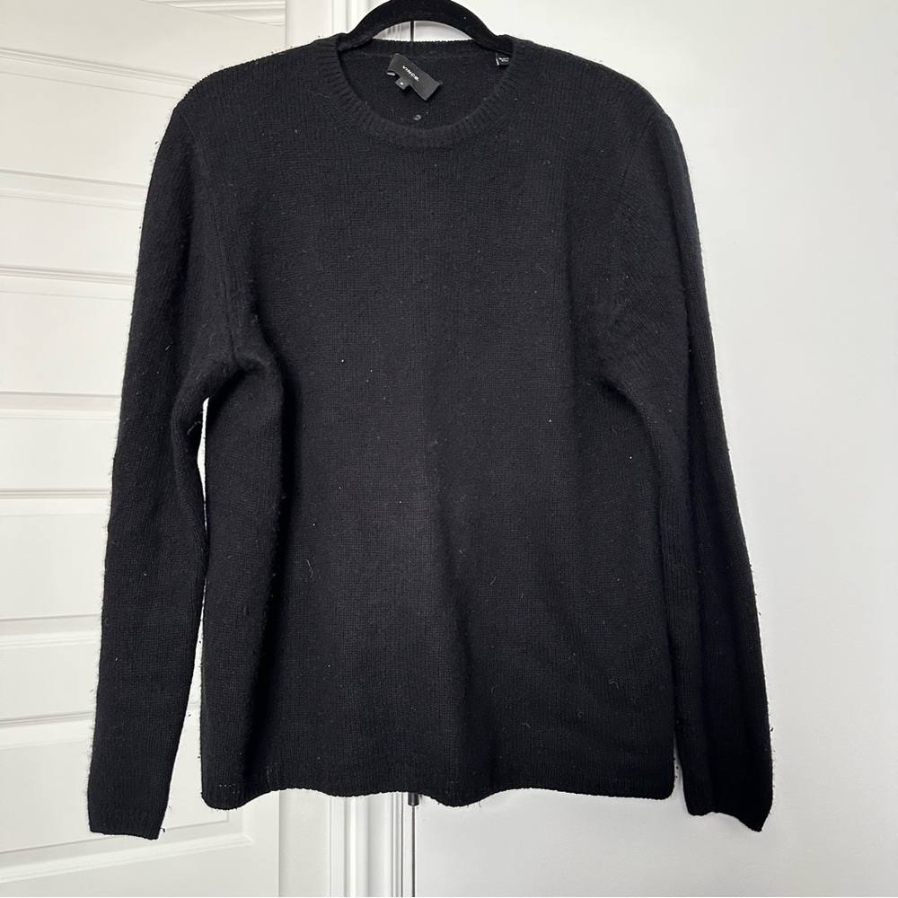 Vince Black Crewneck Men's Sweater 100% Cashmere